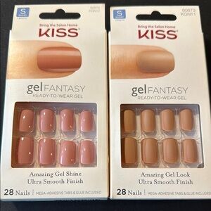 KISS Gel Fantasy Ready-to-Wear Gel Nails - Pink and Tan